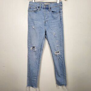 Levi's distressed wedgie skinny jeans. Size 27